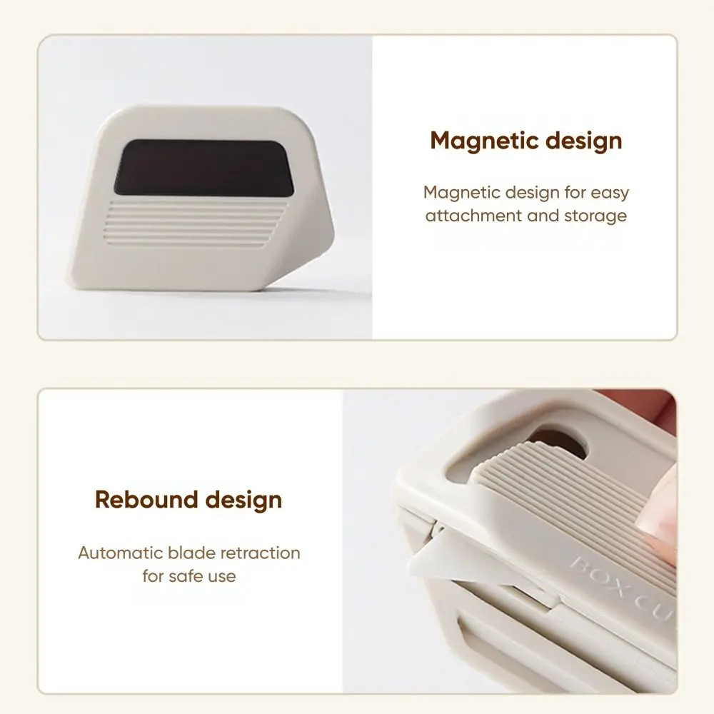 Gifts Portable Ceramic Parcel Opener Anti-stick Unpacking Tool Magnetic Package Openers Automatic Rebound Package Slicer
