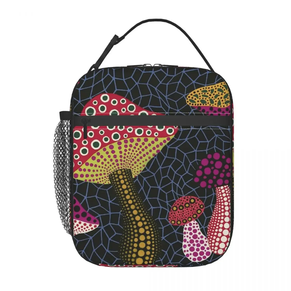 Custom Yayoi Kusama Lunch Bag Women Cooler Thermal Insulated Lunch Box for Kids School Children