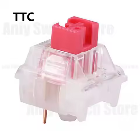 TTC Silent Red V3 Switch Linear 45g 3Pin RGB Transparent Custom Gaming Mechanical Keyboard DIY MX Switches Factory Lubrication