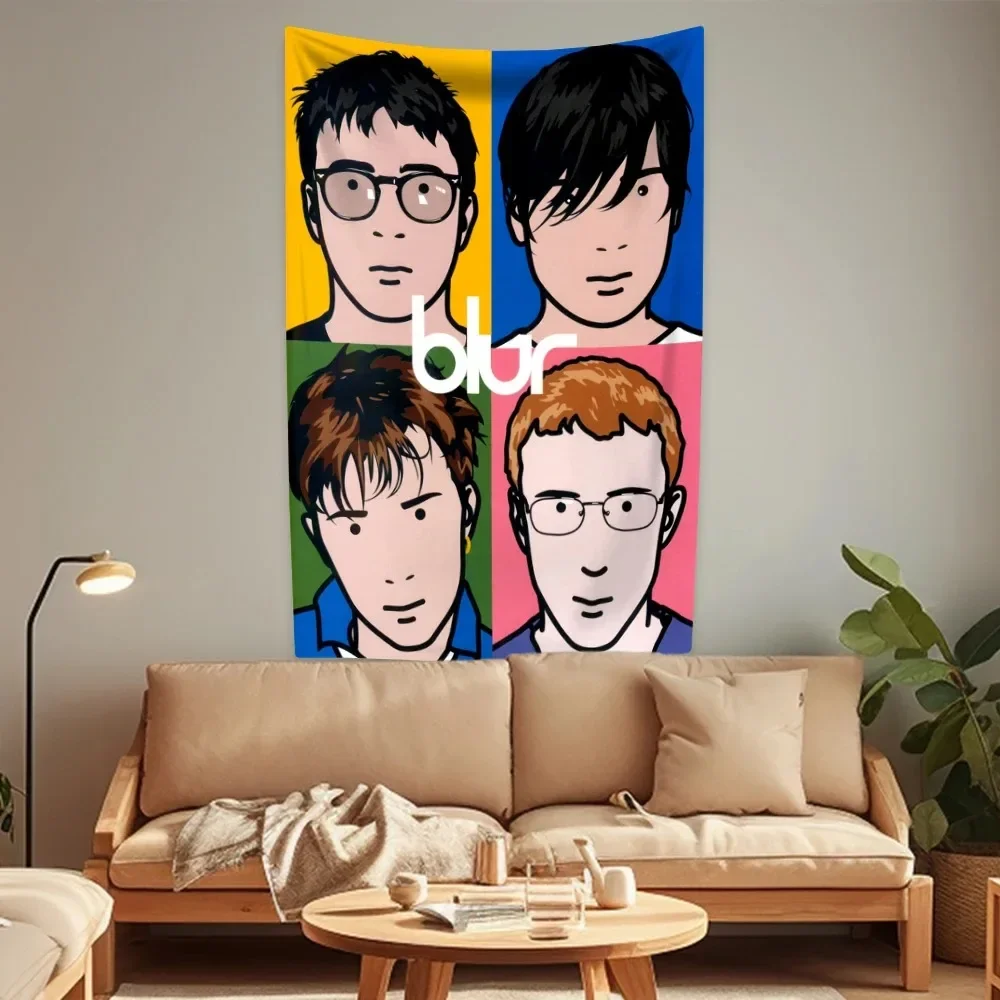 80/90s British Band Tapestry Pop Music Blurs Indoor Decoration Bedroom Or Home Background Wall Hanging Decor Sofa