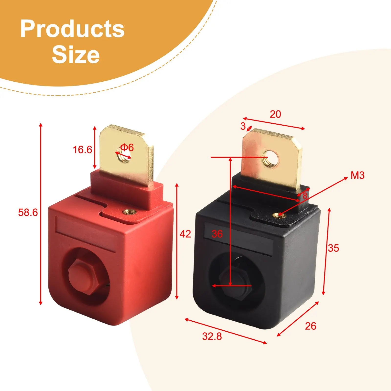 130A Terminal Block Battery Binding Post สําหรับโครงการไฟฟ้าภายในบ้าน 130A ความจุปัจจุบันทองเหลืองและวัสดุ PBT