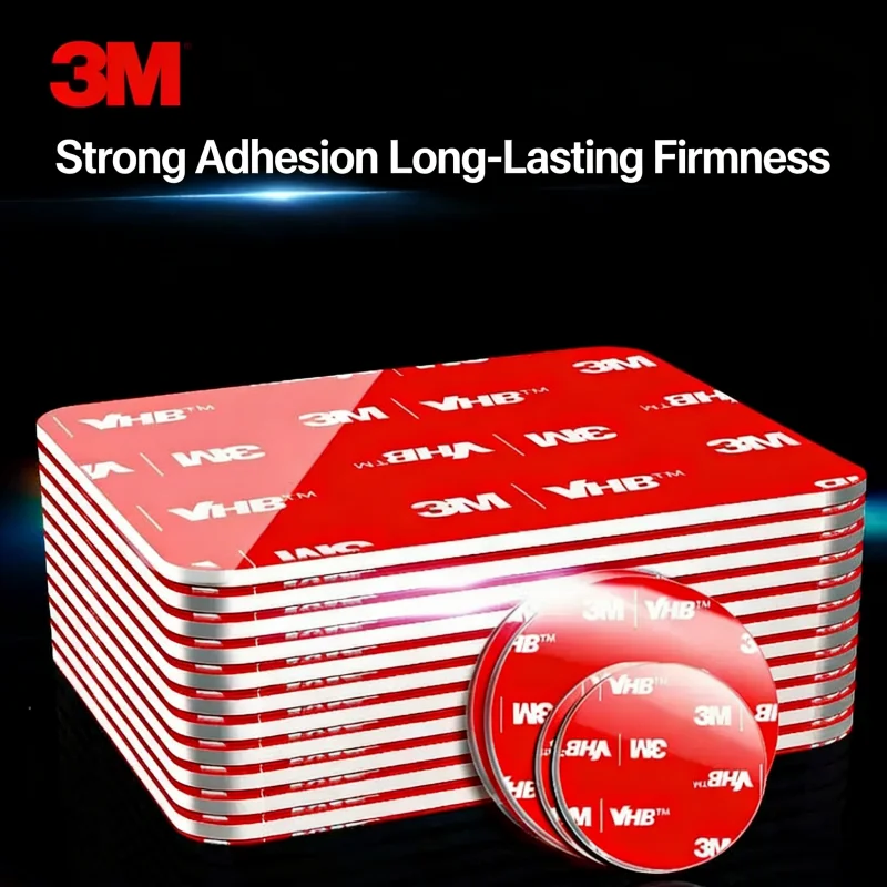 10pcs 3M Strong Double Sided Tape Adhesive High Viscosity  Square Round Seamless Foam Sponge Adhesive for Car Fixed Wall Tape