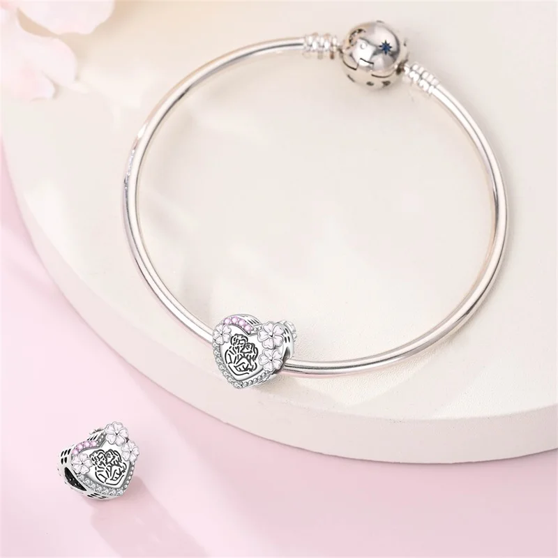 New Arrival 925 Sterling Silver Perfect Lover Heart Charms Bead Fit Original Bracelet DIY Women Party Jewelry Gift