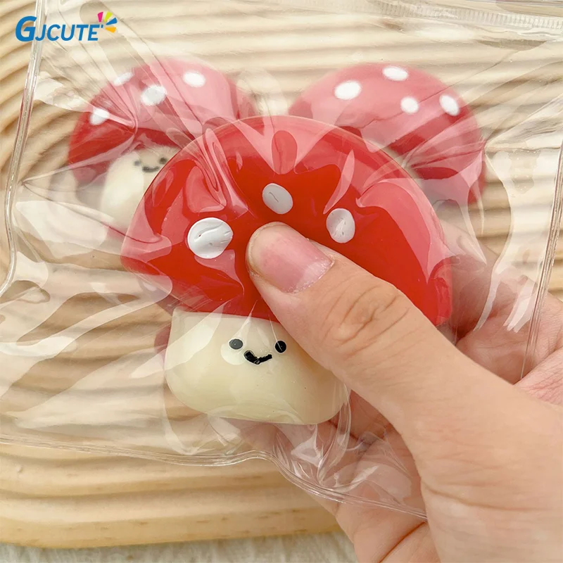 1Pcs Cute Mushroom Squeeze Toy Mochi Toy Soft Stress Relief Toys Mushroom Squishy Toy Stress Release Hand Relax Gifts