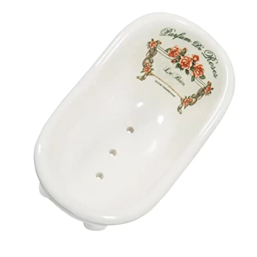 1 قطعة 5.6 السيراميك البسيطة Clawfoot النعال حوض الاستحمام صحن الصابون خمر طبق الصابون الزخرفية