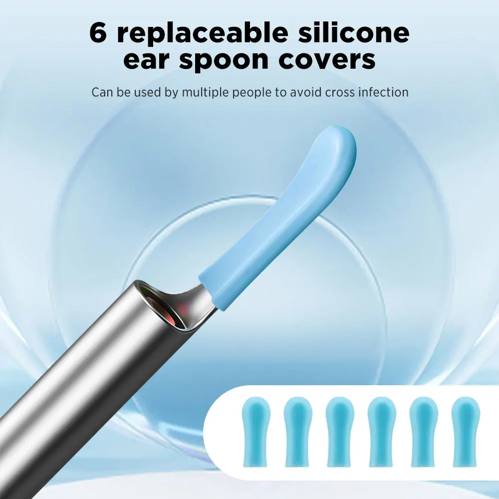 Wireless Visual Ear Wax Removal Safe Endoscope Earpick with Camera Luminous Otoscope Ear Cleaning Tools For Adult Children