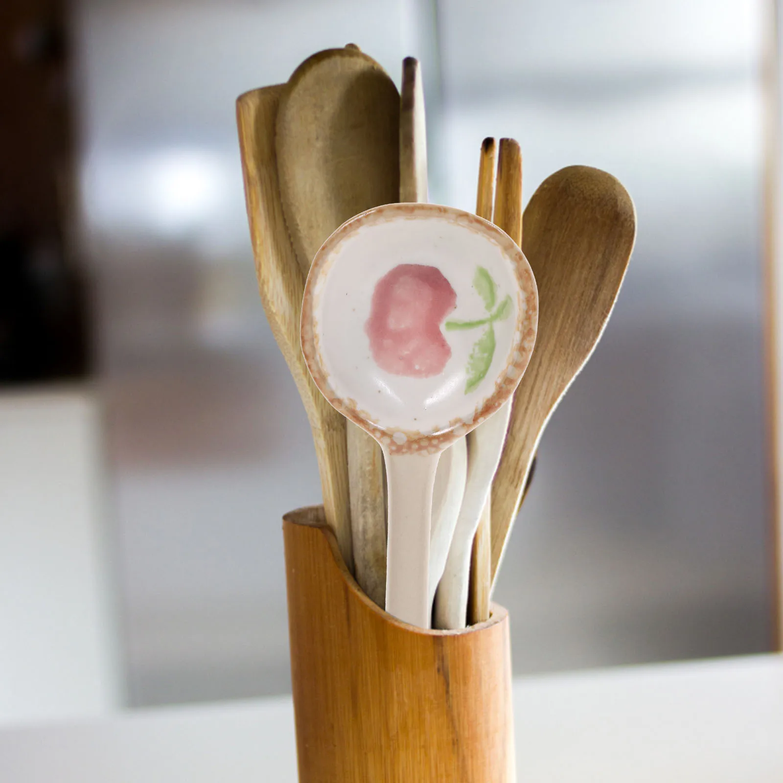 

Kitchen Spoon Large Soup Japanese Spoons Decorative Cooking High-grade Material Cartoon Pattern