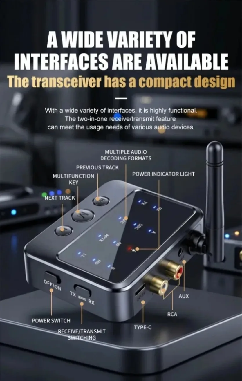 X3 Bluetooth 2 Mode Audio Transceiver Receiver Transmitter DC 5V ABS Shell Multipoint Connection For Old Speaker TV Game Console