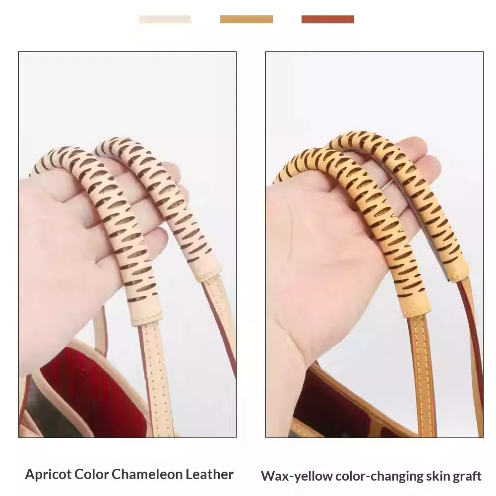 Vachetta Leather Handle Protector Strap Cover for Round Handles for LV Neverfull Patent Pending