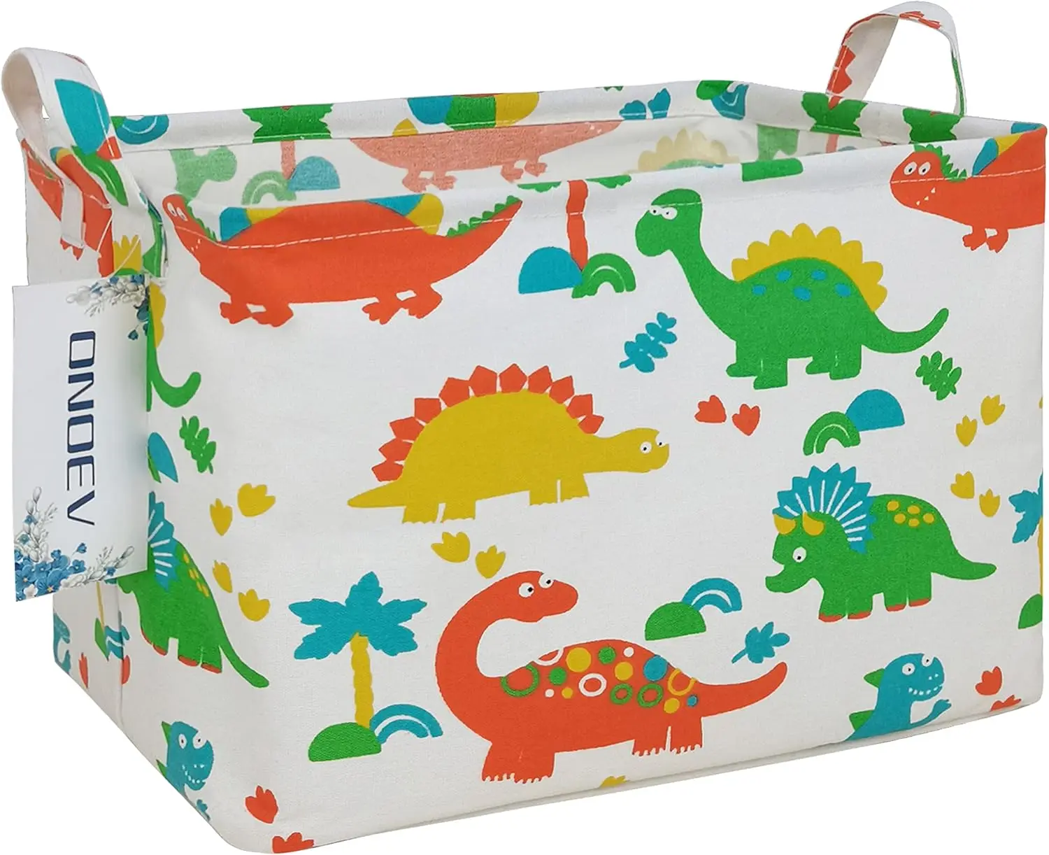 

Folding Laundry Basket, Canvas Basket,Nersury Hamper,Suitable for Children,Office,Bedroom,Clothes,Toys Storage（Dinosaur Paradise