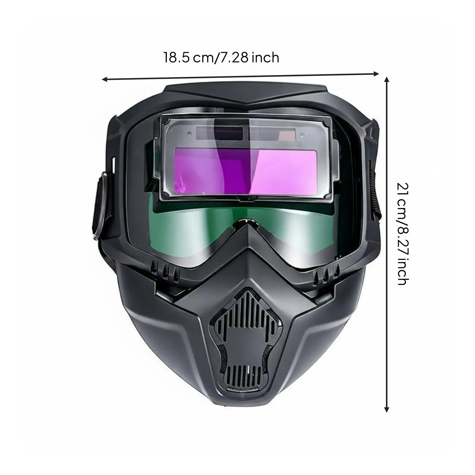 Auto Darkening Welding Mask Thick Impact-resistant Shielded Helmet Full Face Safety for Factory Workshop
