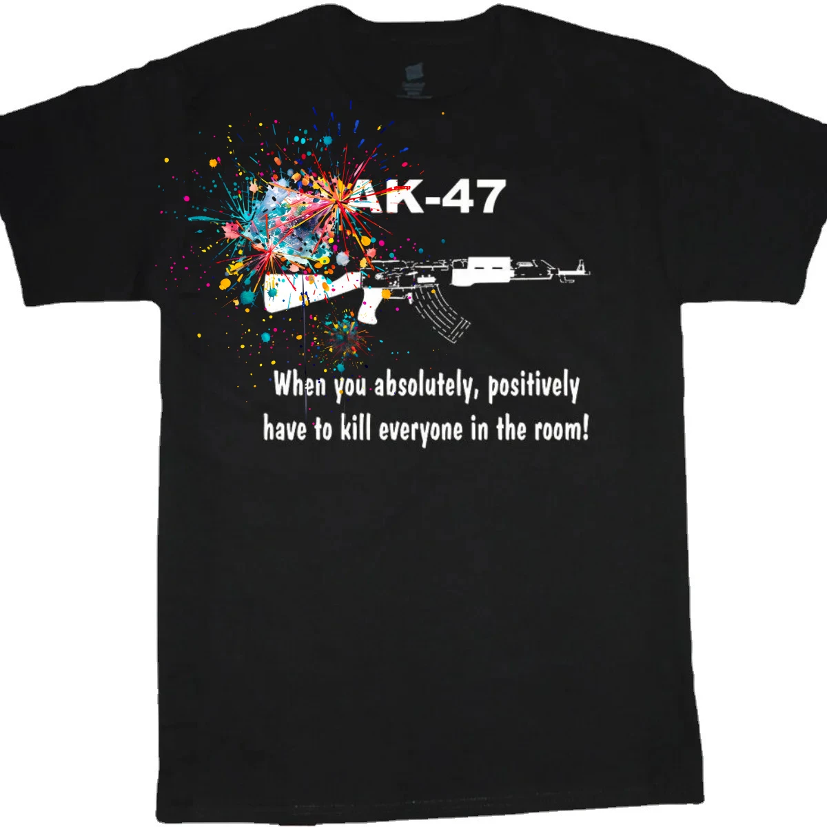 big and tall t-shirt AK-47 funny saying 2nd amendment tee shirt tall shirt men's