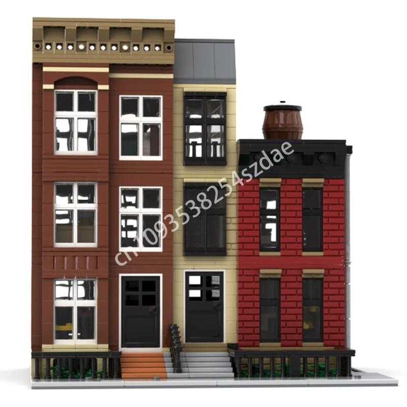 

1802 шт. MOC Американский городской дом Модульные здания Строительные блоки Рождественская игрушка Подарок для творчества Изготовление пластика