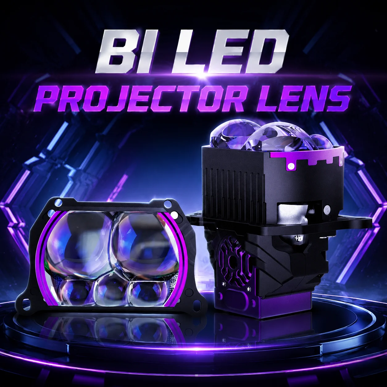 

CF 5 DRAGONEYE Bi LED Projector Lens High Low Beam Headlight Retrofit 5 Lens Automotive Lighting Super Bright 12V Car Lamp