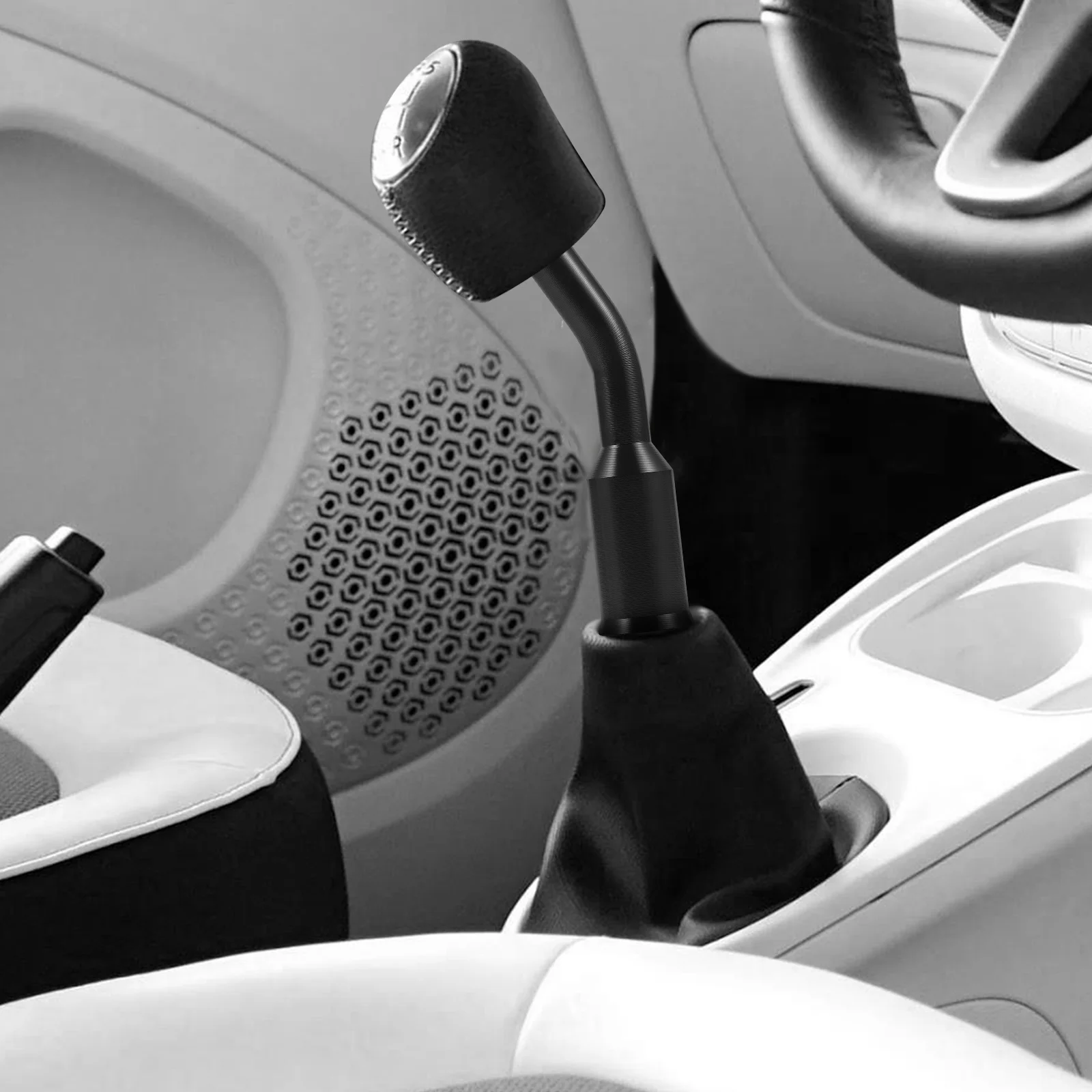 

Car Shift Lever Extension Rod Aluminum Alloy Car Modified Gear Adapter Extended Shifter Shaft Ergonomic Grip Manual Gear Shift