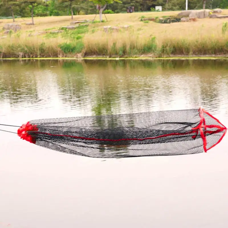 Fish Basket For Caught Fish Kayak Mesh Fish Net Heavy Duty Coated Fishing Net Cage For Father Boyfriend Fishing Enthusiast