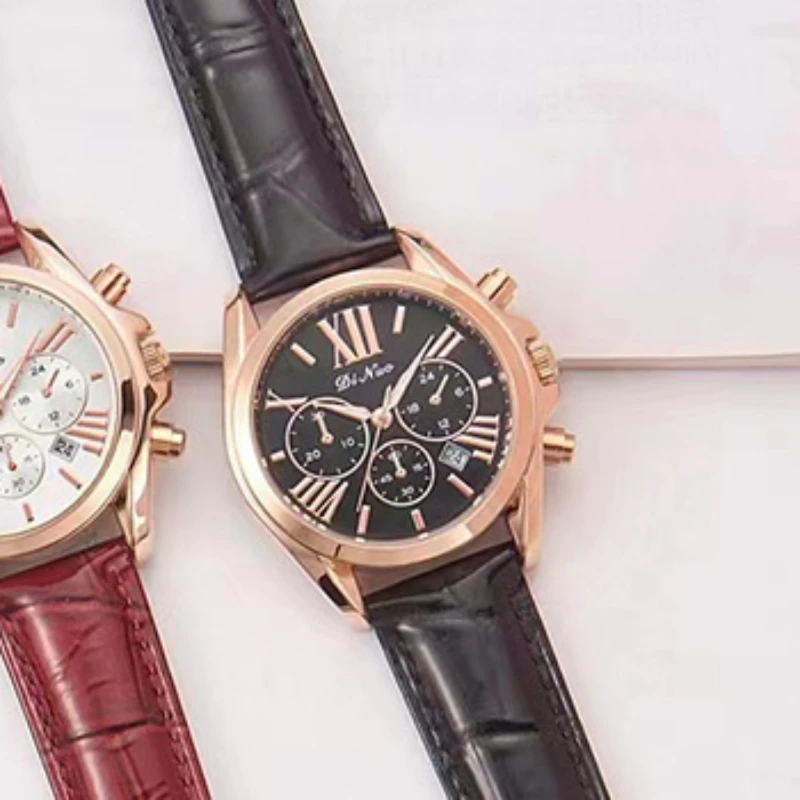 Reloj de pulsera de cuero Vintage para mujer, reloj de pulsera clásico antiguo de alta calidad, reloj de cuarzo de lujo para mujer, estilo Neutral