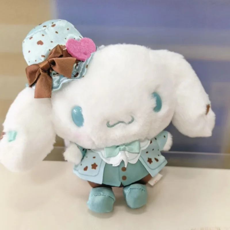 Sanrio Cinnamoroll Mint Chocolate Series Portachiavi in peluche Allevia lo stress Guarigione Ornamento per auto Decorazione per borsa per studenti Regalo per coppia