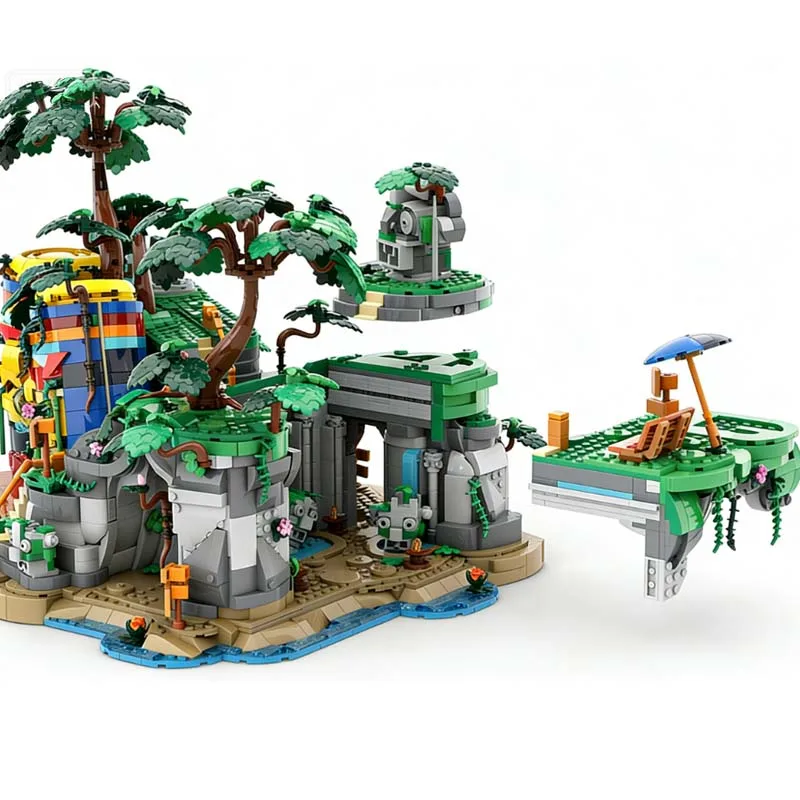 3972 PCS 도시 거리 고대 유적 MOC 맞춤형 모듈식 빌딩 블록 디자인 교육용 브릭 간단한 DIY 장난감 생일 선물