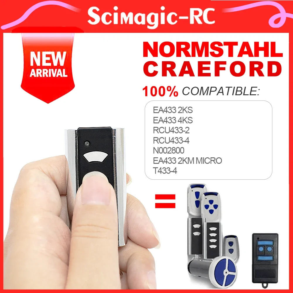 Imagem -02 - Controlo a Distância do Metal da Porta da Garagem 433.92mhz Código do Rolamento Normstahl N002800 Rcu 433 2k Crawford Rcu Ea433 2ks 4ks