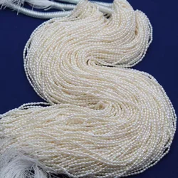 Strong light natural freshwater pearl millet bead 2-3mm fine real pearl semi-finished Chain naked bead DIY Necklace material N1