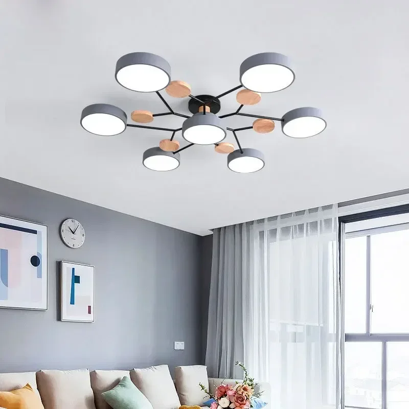 Modern Minimalist LED Ceiling Chandelier Nordic Ceiling Lamp for Living Room Indoor Lighting Fixture Chandelier Home Decor Lamps