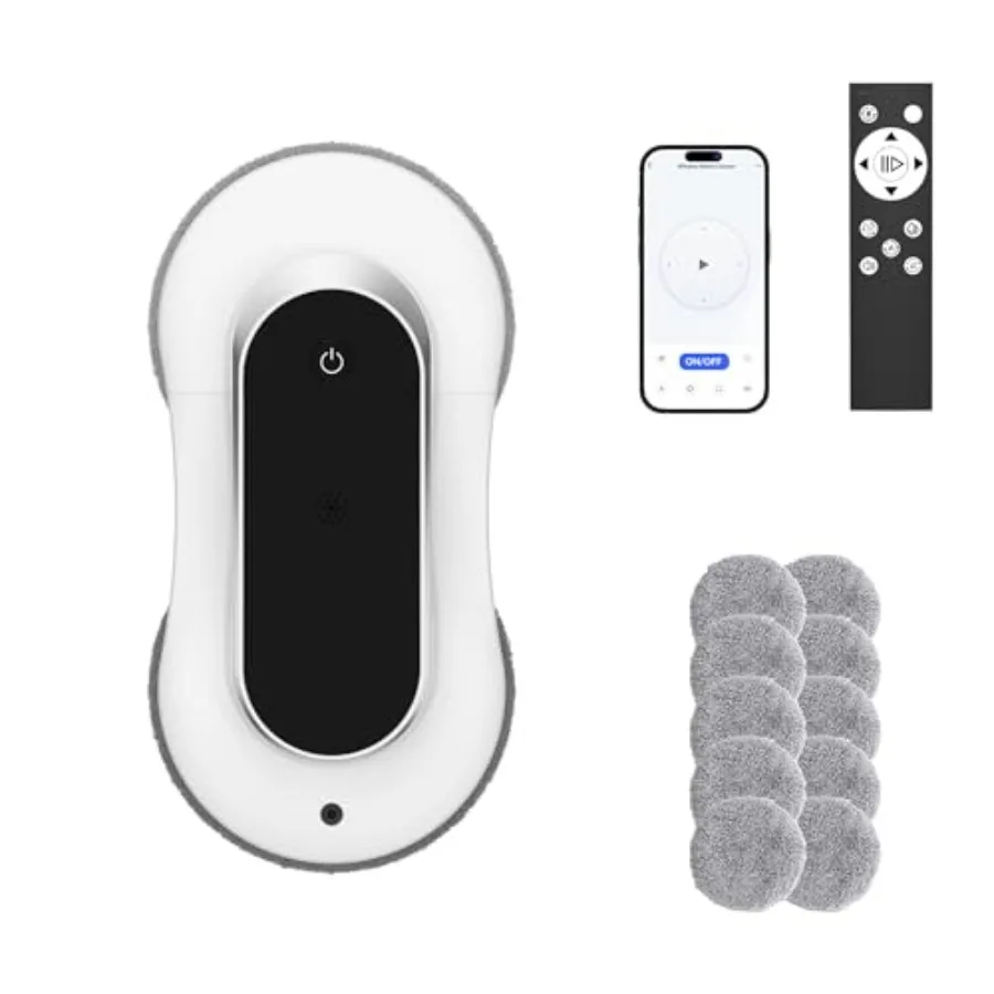 

Автоматический робот-мойщик окон с двойным распылением воды, умная машина для мытья окон с силой всасывания 3000 Па и ИИ-планированием маршрута