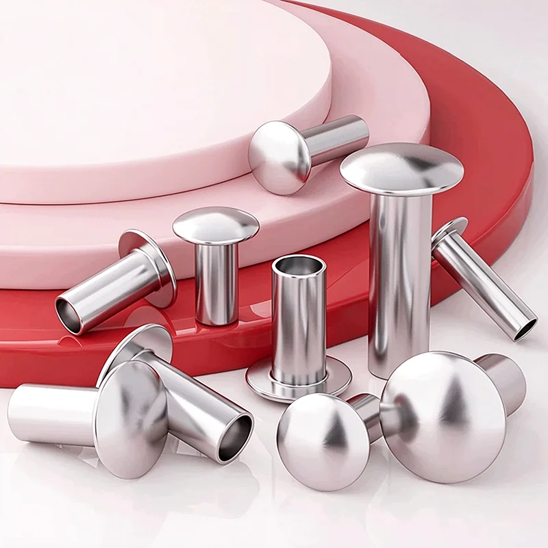 5-20Pcs M4 M4.5 M5 M6 M8 M10 304 Stainless Steel Round Flat Truss Head Half Semi Hollow Shank Rivet Screw L=5-100mm