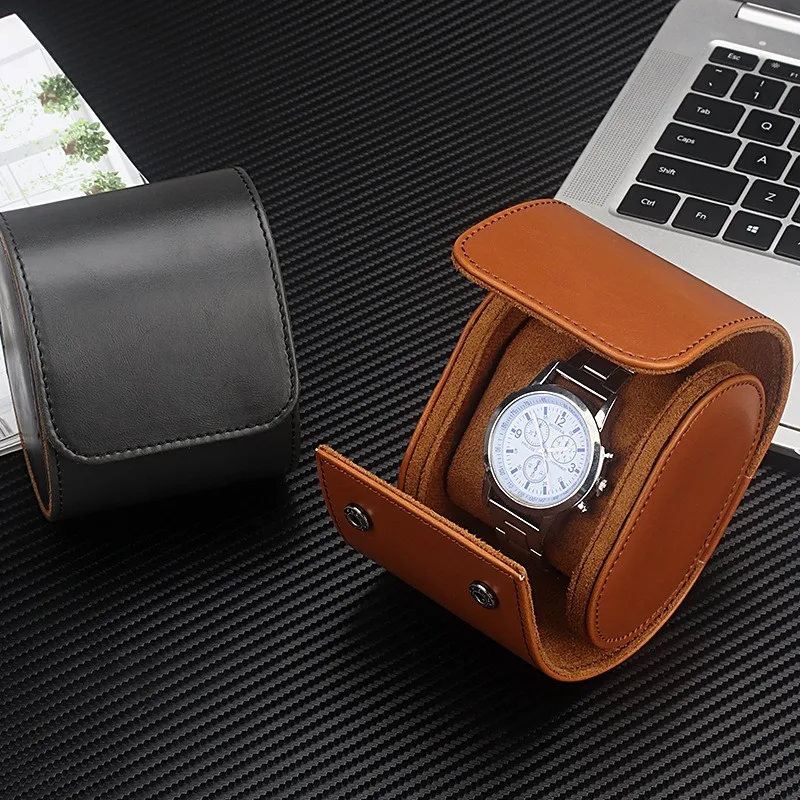 

Watch Storage Box High-grade Leather Simple Dust-proof Watch Travel Portable Watch Box Watch Box Case Watch Box Watch Holder