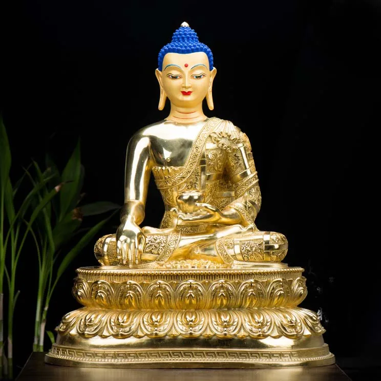 HUGE 48CM large High-grade Buddha statue Asia Buddhism Nepal Gilding Sakyamuni Amitabha bless Safety luck