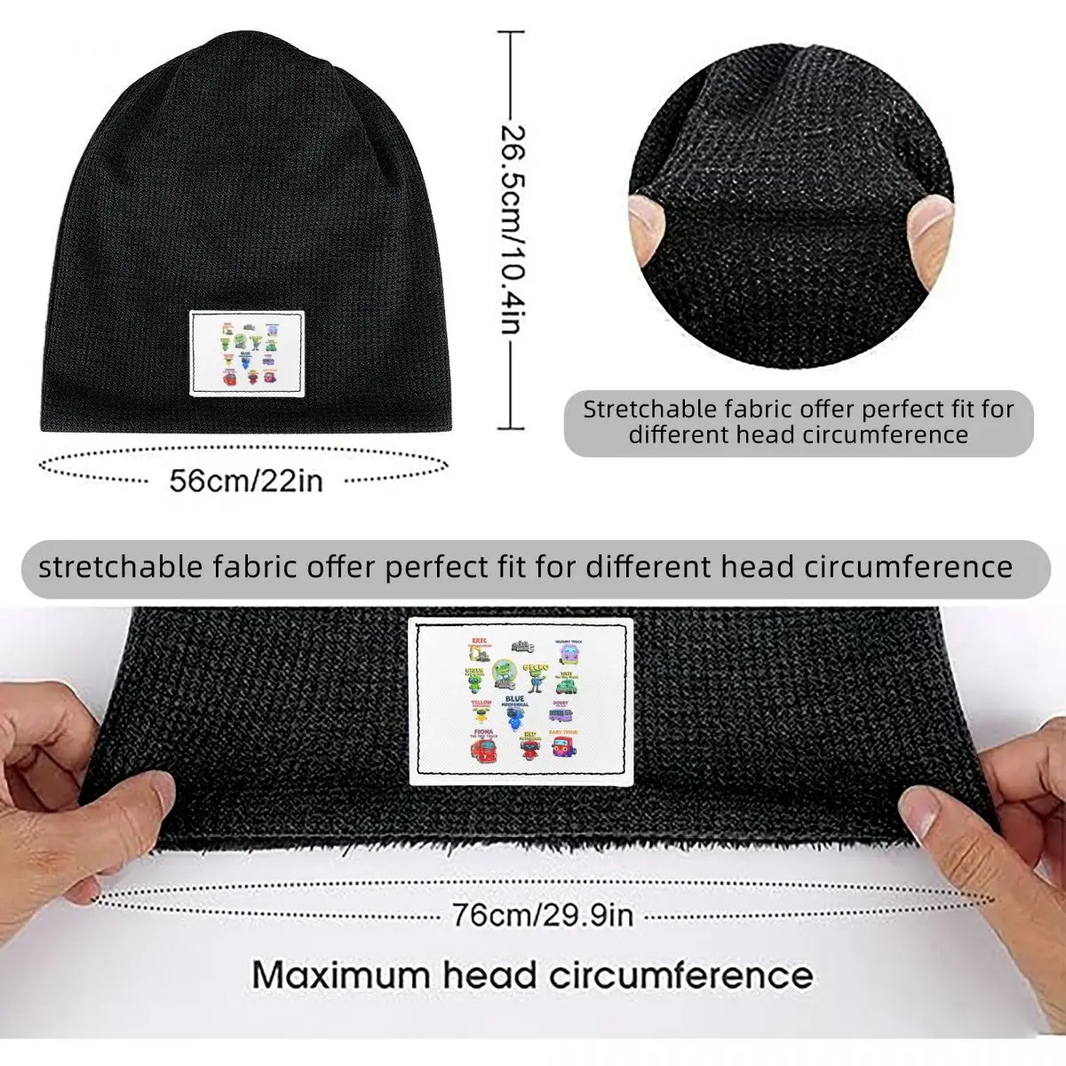 Garage Geckos Pack 13 Gecko For Garage Geckos Waffle Knit Fleece Lined Beanie with PU Leather Patch Unisex Warm Winter Soft Cap