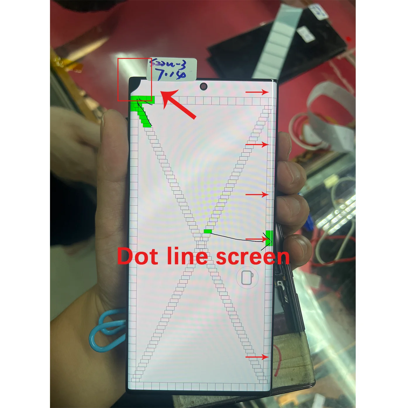 With Defect Series AMOLED For Samsung Galaxy S22 Ultra LCD Display Digital Touch Imprint Screen Assembly Replacement Parts