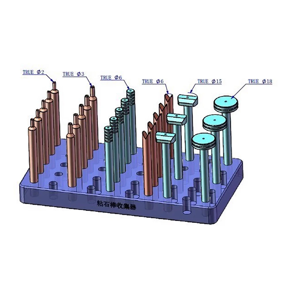 26PCS High Precision Gem Dopsticks Set Diameter 6MM Length 65MM Compound Gemstone Dop Stick Gemstone Faceting Grinding Tool