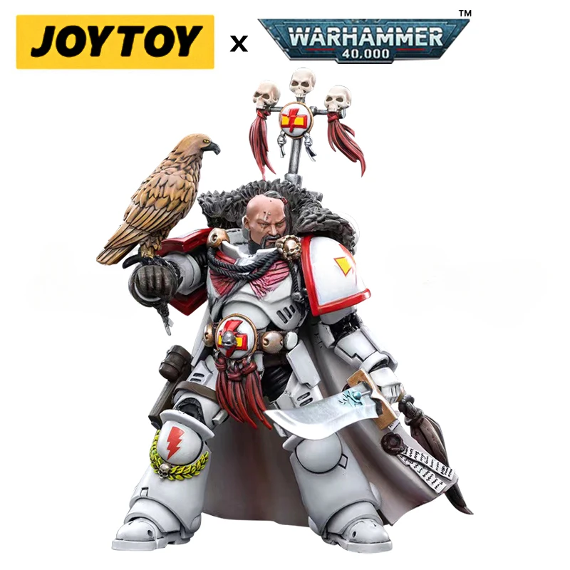 JOYTOY 1/18 Action Figure 40K White Scars Intercessors And Bike Anime Collection Military Model