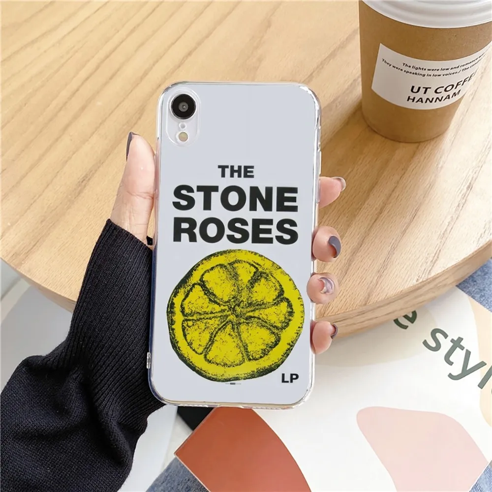 The Stone-R-Roses Phone Case For Iphone 15 11 13 14 Pro Max 7 8 Plus X Xr Xs Max Se2020 12mini Transparent Cover