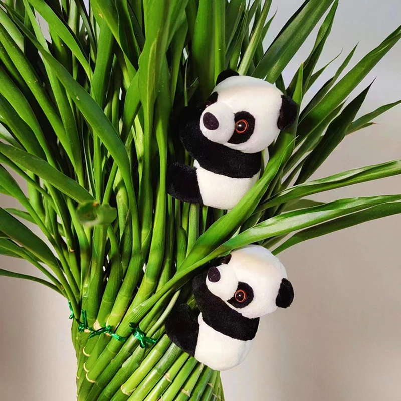 1PCS Kawaii Panda Plush Doll Toy Soft Animal Panda Clip Hugging Curtain Clip Doll Toy
