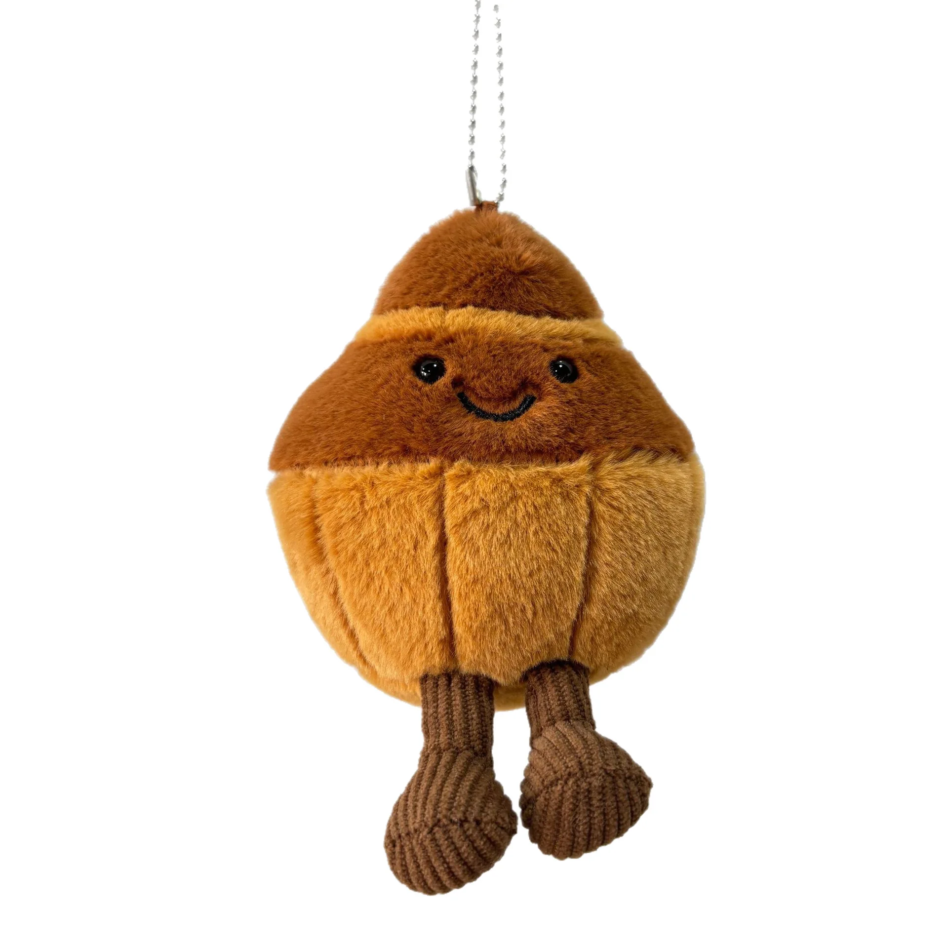 7CM Fun Bread Plush Doll Charm Keychain Brown Plush Doll Pendant Bag Decorations Accessories Doll Birthday Gift Fashion Jewelry