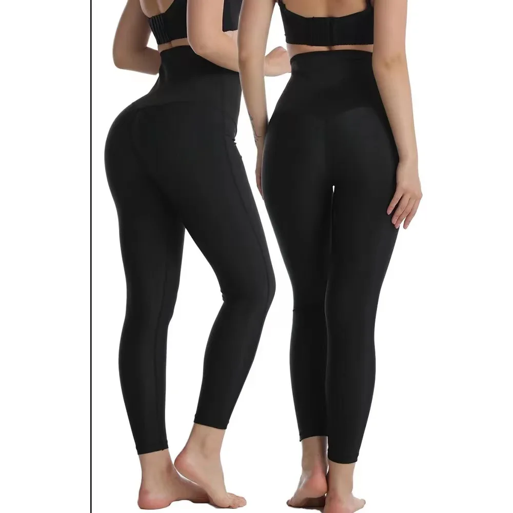 Yoga Pants Women Solid Slim Fit Sheath Sports Pant High Waist Regular Splice Long Trousers Thick Casual Ladies Simple 2024