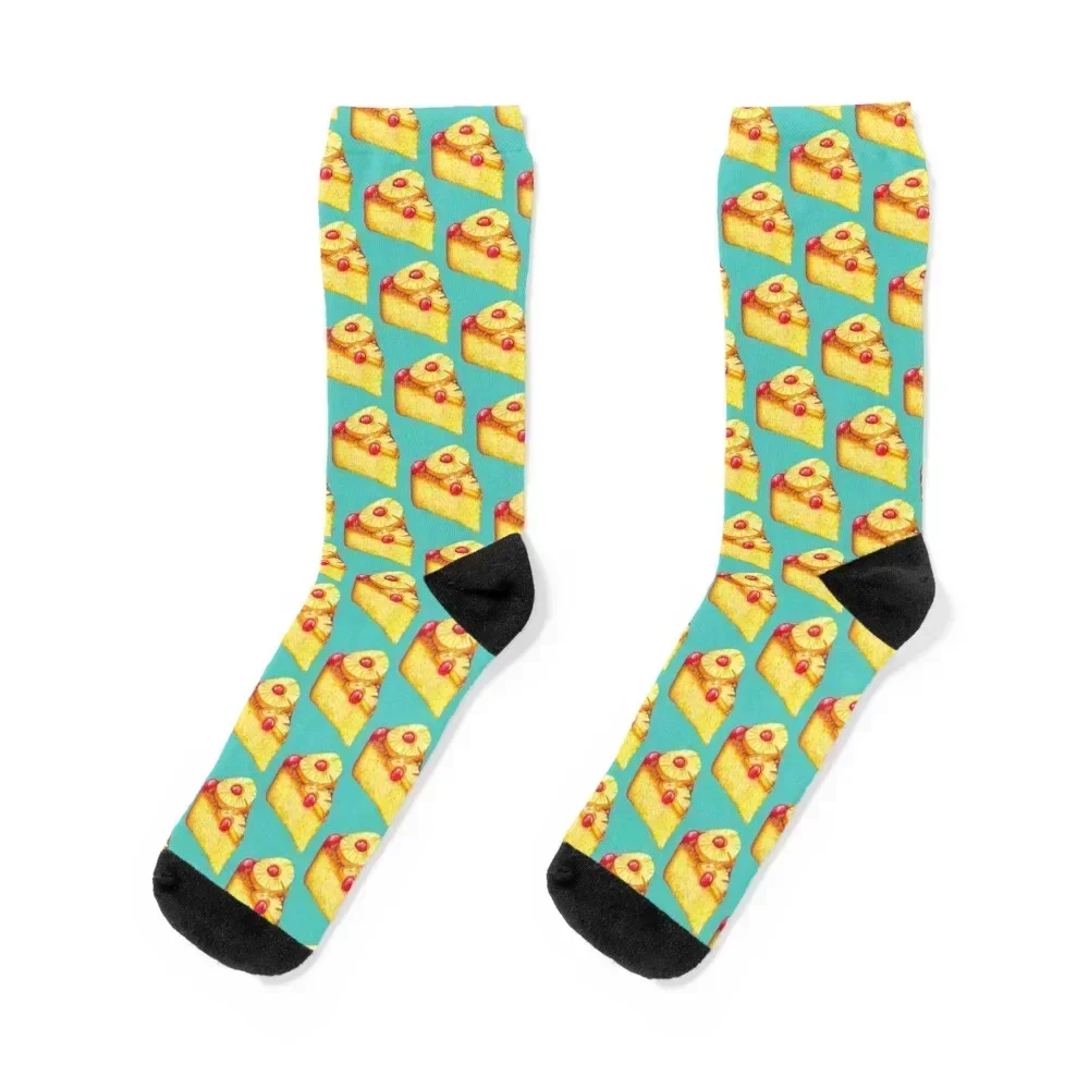 

Pineapple Upside-Down Cake Pattern Socks Men's Sports summer Ladies Socks Men's halloween New year's Crossfit Man Socks Women's
