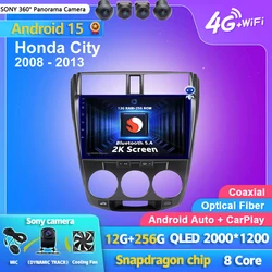 Android 15 Carplay Car Radio Multimedia Player For Honda City 2008 2009 2010 2011 2012 2013 2014 Autoradio Stereo 2din Head Unit