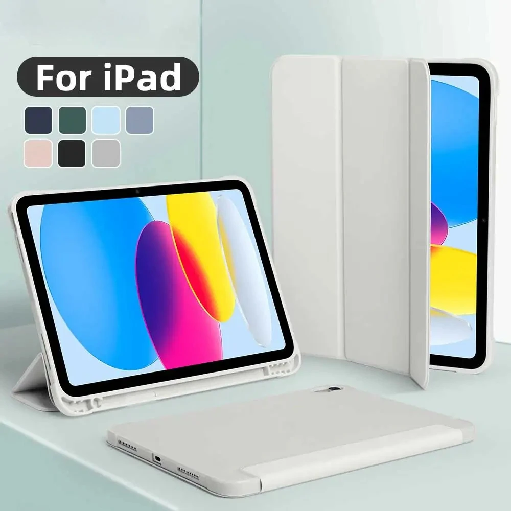 

Для нового iPad A16 11 10 9/8/7 th Generation A17 Pro 12,9 M4 Mini Air 7 6 5 4 3 2 11 13" M3 M2 Чехол с боковым карандашом Funda