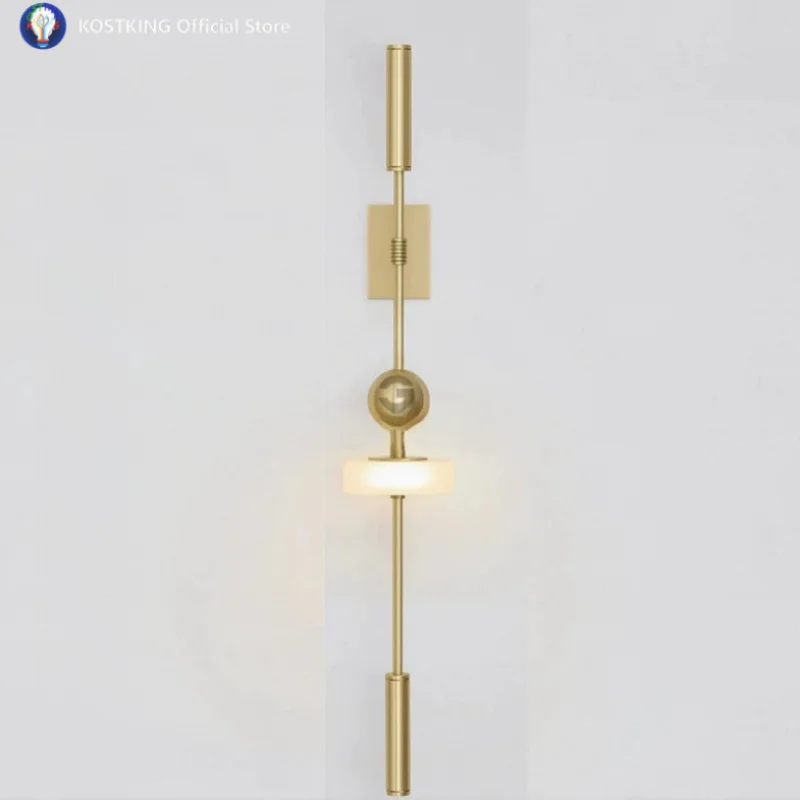 Novelty Brass Wall Light White Acrylic 3 Changeable New Style For Parlor Bathroom Dining Room Bedroom Aisle