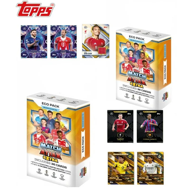 NUEVAS Tarjetas de la Temporada 2026 Topps UCC Match Attax Eco Pack, Edición Limitada, Tarjetas de la Premier League, Colección para Fanáticos del Fútbol, Regalo