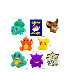 10pcs pokemon Pikachu Silicone Focal Beads Silicone Baby DIY Pacifier Chain Clips Beads pen Toy Jewelry Accessories