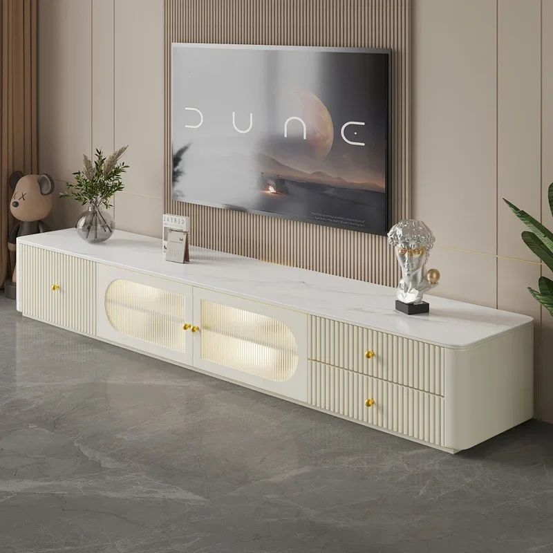 

White Luxury Design Tv Stand Coffee Table Drawers Universal Showcase Tv Stand Living Room Mueble Para Televisor Furniture Home