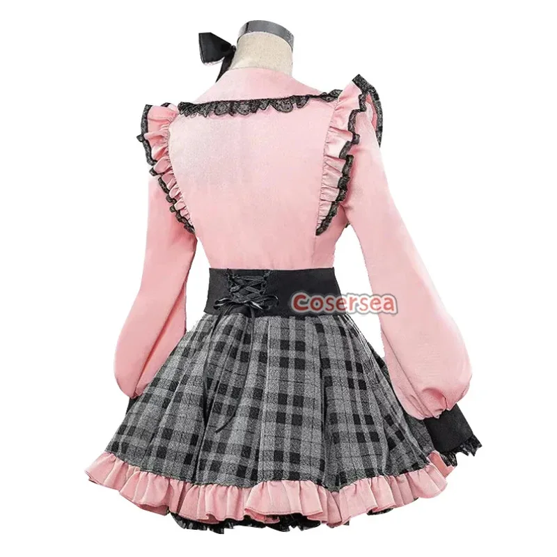 أزياء Cosersea Ai Hoshino التأثيرية أنيمي Oshi No Ko Ai Hoshino فستان لوليتا الوردي للنساء مجموعة كاملة من أزياء الهالوين للعب الأدوار