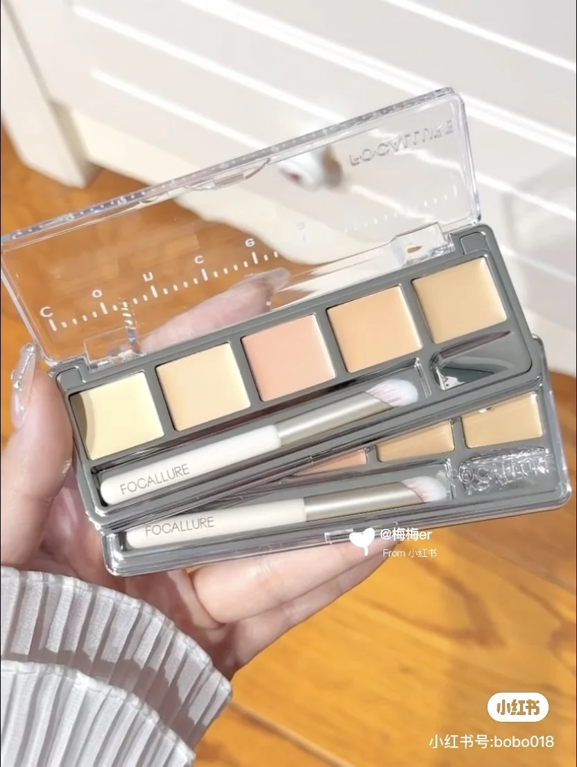 

FPCALLURE 5 Colors Corrector Palette Color Correcting Concealer Palett Face Contouring Highlighter Conceals Dark Circles Blemish
