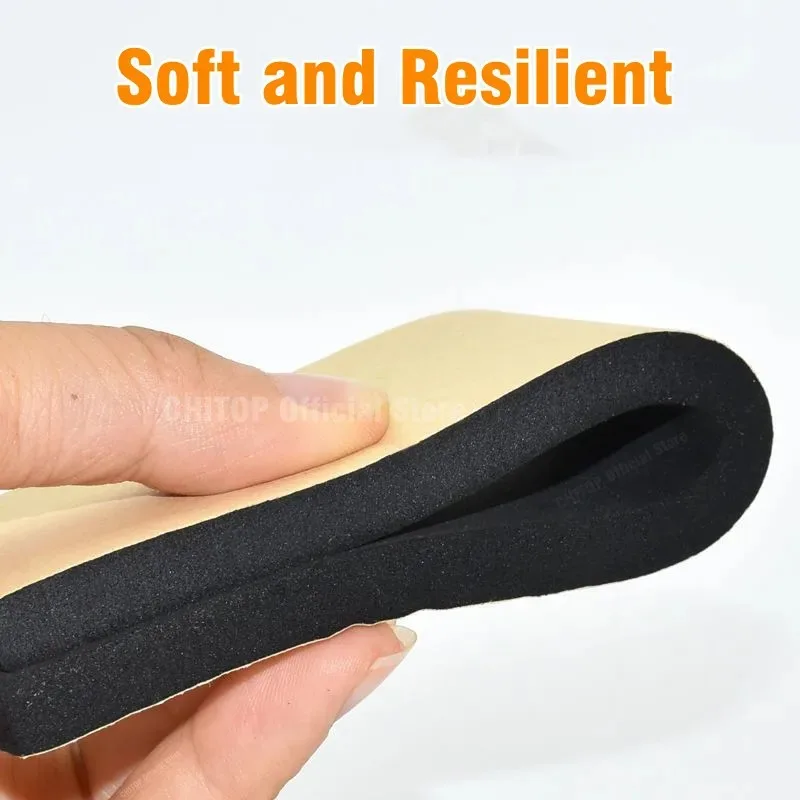 10/5 متر المطاط الإسفنج شريط عازل نافذة الباب شريط عازل ذاتية اللصق عازلة للصوت المضادة للتصادم الشريط جدار العزل رغوة صوتية