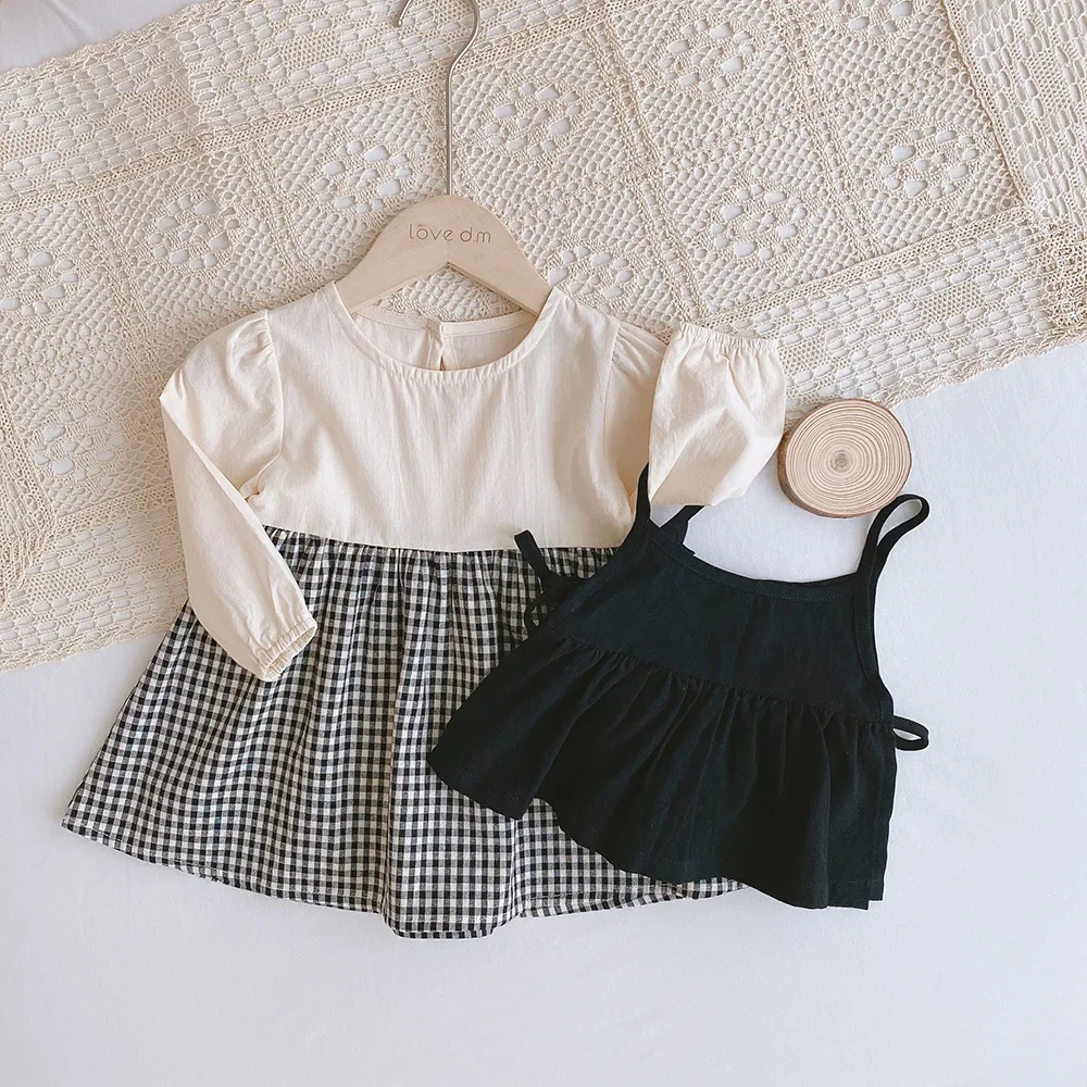 Melario-Pelele a cuadros para bebé, traje de una pieza para gatear, traje para hermana, ropa para niña