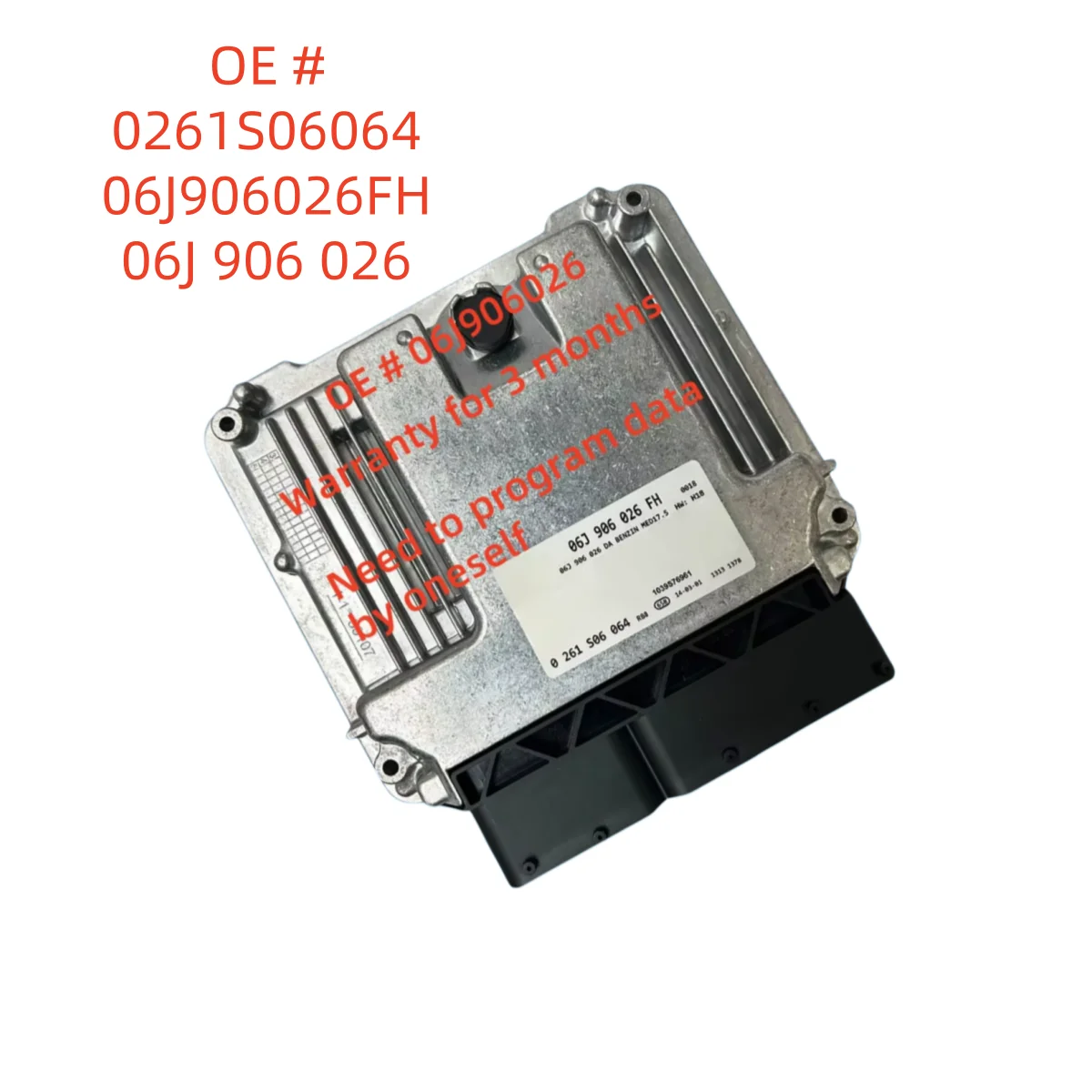 

High quality 0261S06064 06J906026FH 06J 906 026 FH ECU ECM MED17.5 Engine Control Unit for VW